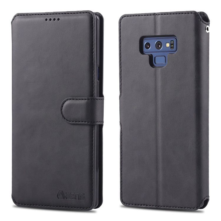 For  Galaxy Note 9 AZNS Calf Texture Magnetic Horizontal Flip PU Leather Case with Holder & Card Slots & Photo Frame