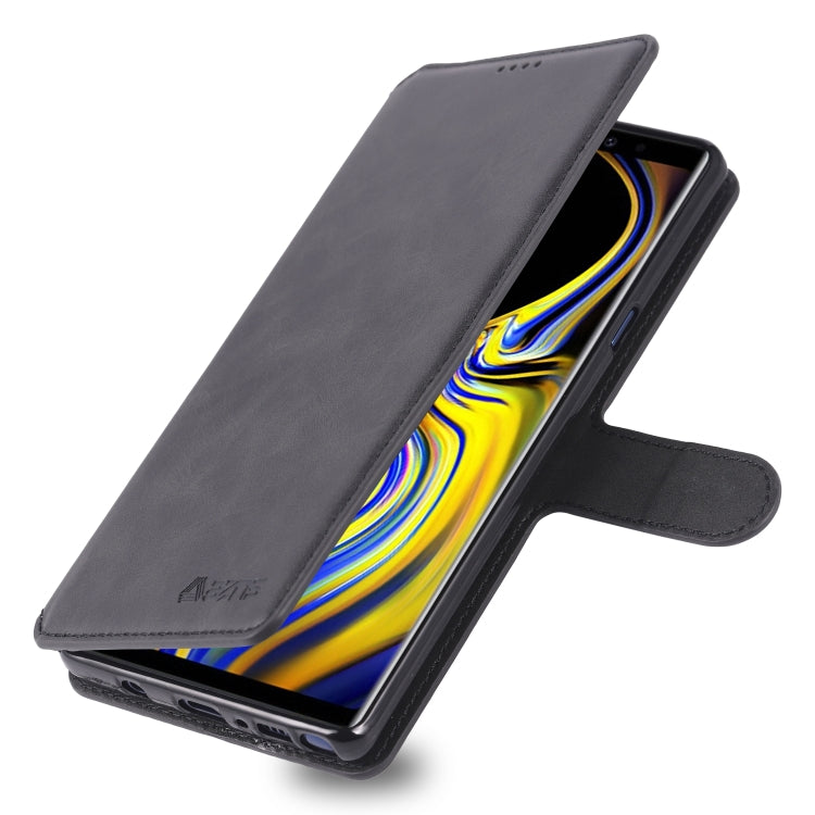 For  Galaxy Note 9 AZNS Calf Texture Magnetic Horizontal Flip PU Leather Case with Holder & Card Slots & Photo Frame