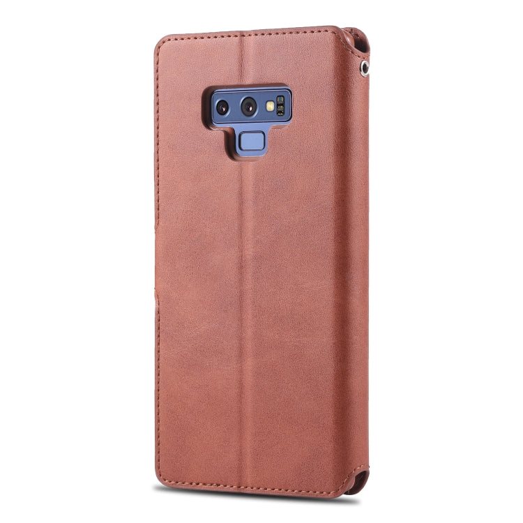 For  Galaxy Note 9 AZNS Calf Texture Magnetic Horizontal Flip PU Leather Case with Holder & Card Slots & Photo Frame