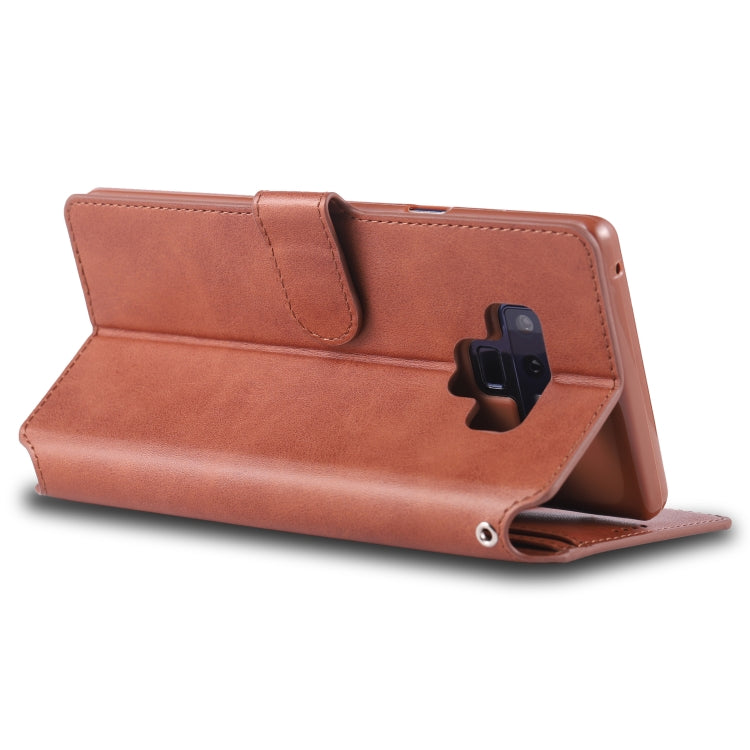 For  Galaxy Note 9 AZNS Calf Texture Magnetic Horizontal Flip PU Leather Case with Holder & Card Slots & Photo Frame