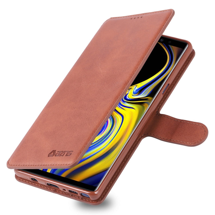 For  Galaxy Note 9 AZNS Calf Texture Magnetic Horizontal Flip PU Leather Case with Holder & Card Slots & Photo Frame