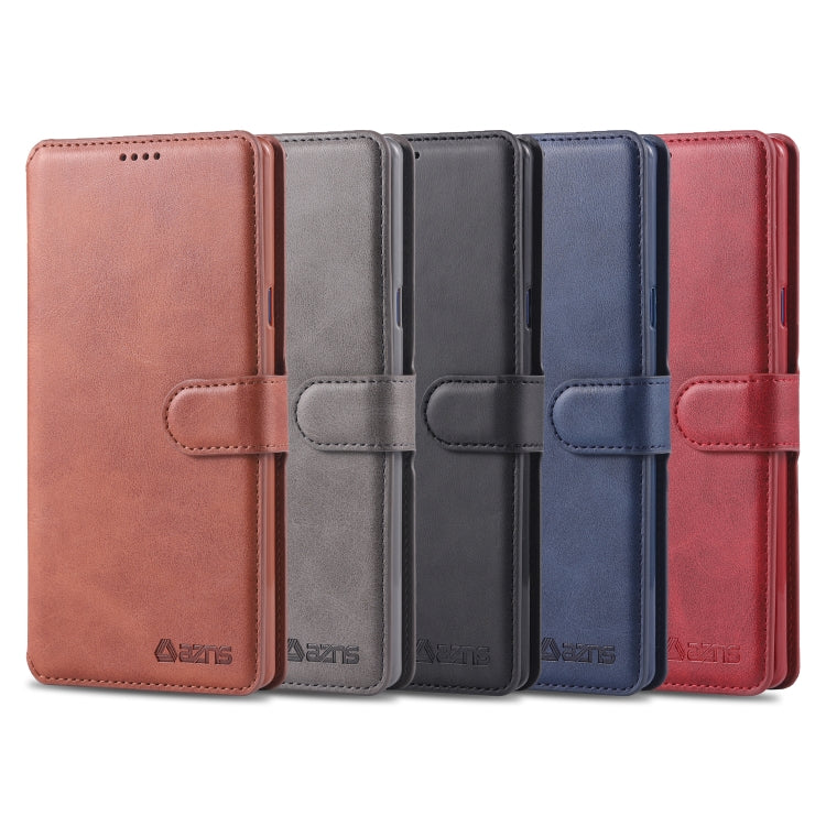 For  Galaxy Note 9 AZNS Calf Texture Magnetic Horizontal Flip PU Leather Case with Holder & Card Slots & Photo Frame
