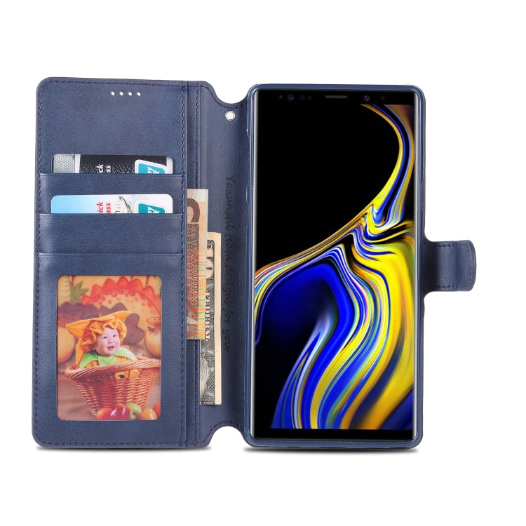 For  Galaxy Note 9 AZNS Calf Texture Magnetic Horizontal Flip PU Leather Case with Holder & Card Slots & Photo Frame