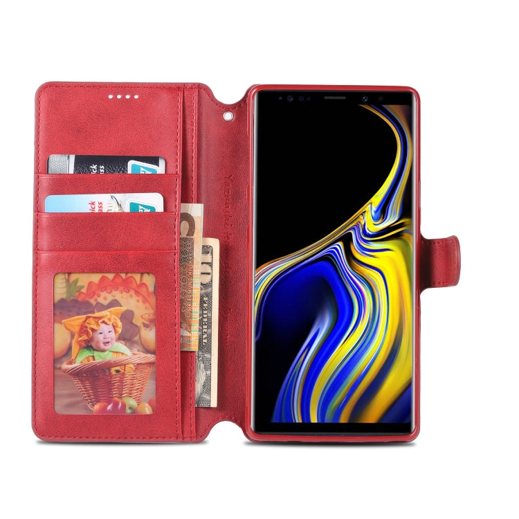 For  Galaxy Note 9 AZNS Calf Texture Magnetic Horizontal Flip PU Leather Case with Holder & Card Slots & Photo Frame