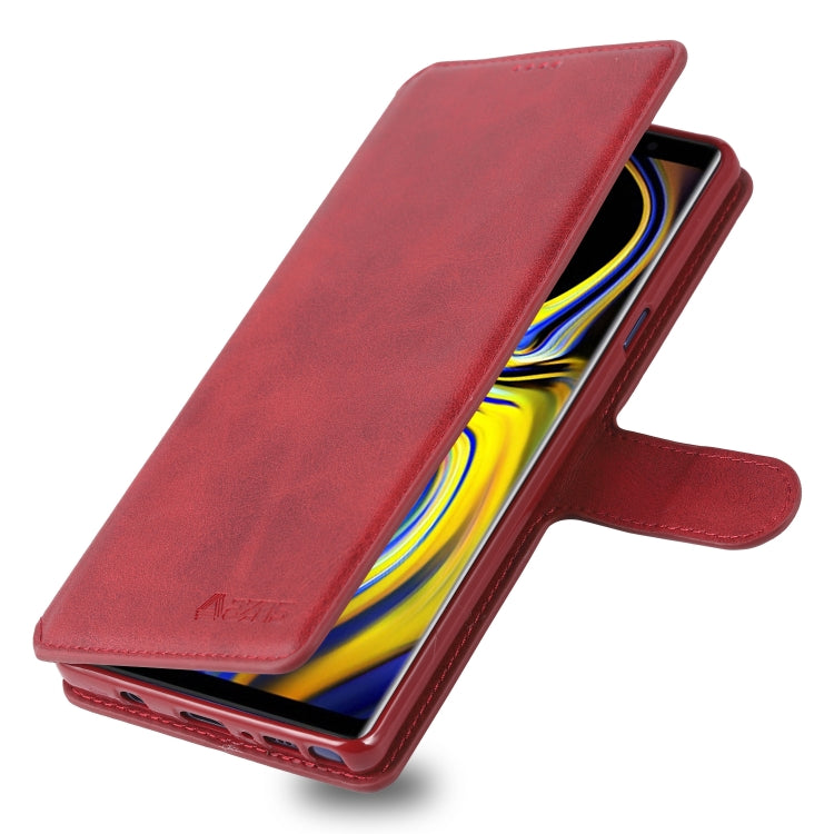 For  Galaxy Note 9 AZNS Calf Texture Magnetic Horizontal Flip PU Leather Case with Holder & Card Slots & Photo Frame