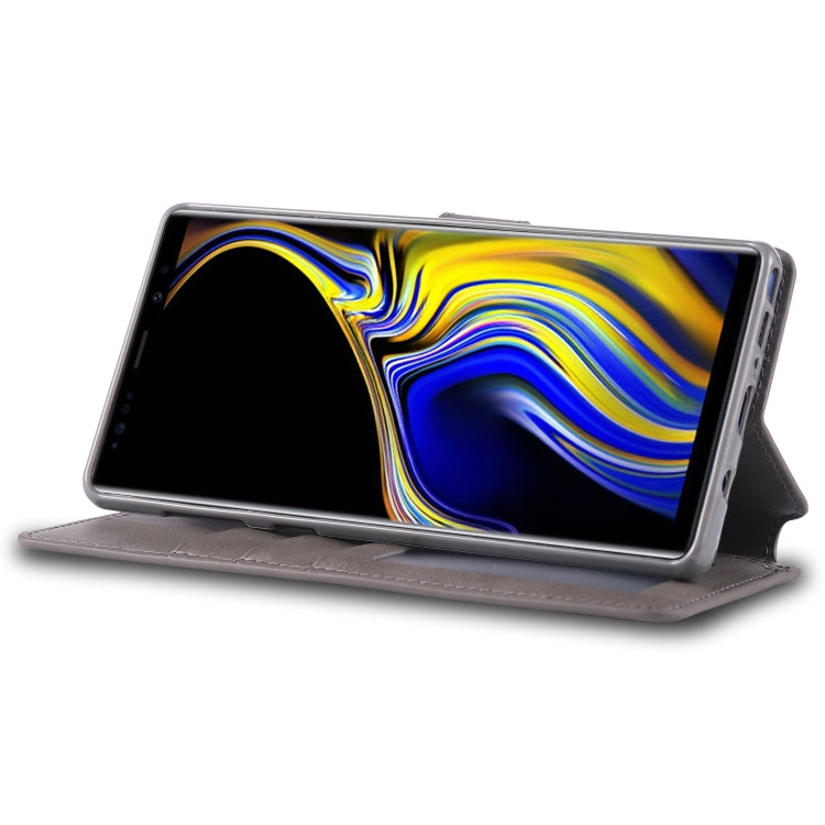 For  Galaxy Note 9 AZNS Calf Texture Magnetic Horizontal Flip PU Leather Case with Holder & Card Slots & Photo Frame