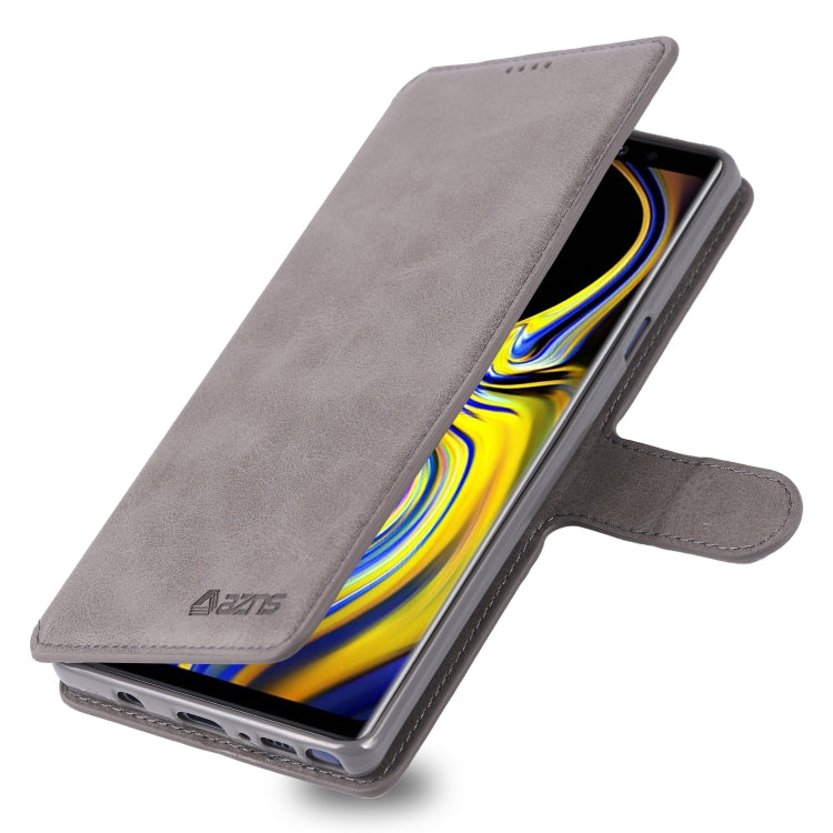 For  Galaxy Note 9 AZNS Calf Texture Magnetic Horizontal Flip PU Leather Case with Holder & Card Slots & Photo Frame