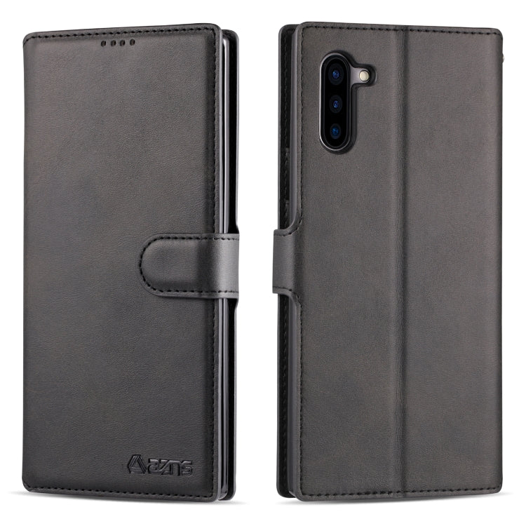 For Galaxy Note 10 AZNS Calf Texture Magnetic Horizontal Flip PU Leather Case with Holder & Card Slots & Photo Frame