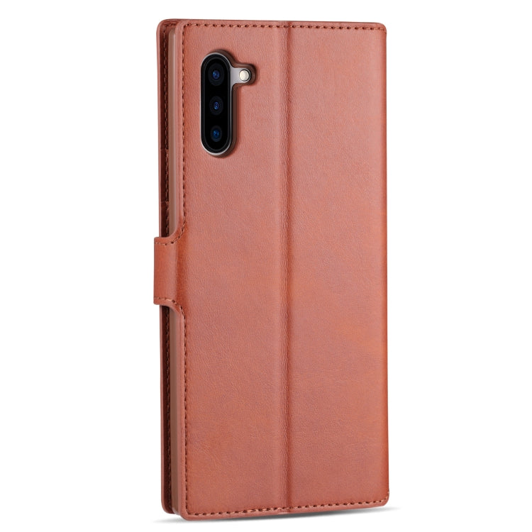 For Galaxy Note 10 AZNS Calf Texture Magnetic Horizontal Flip PU Leather Case with Holder & Card Slots & Photo Frame