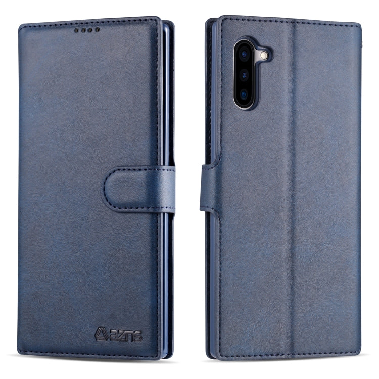 For Galaxy Note 10 AZNS Calf Texture Magnetic Horizontal Flip PU Leather Case with Holder & Card Slots & Photo Frame