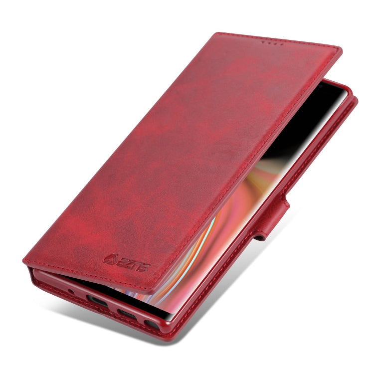 For Galaxy Note 10 AZNS Calf Texture Magnetic Horizontal Flip PU Leather Case with Holder & Card Slots & Photo Frame