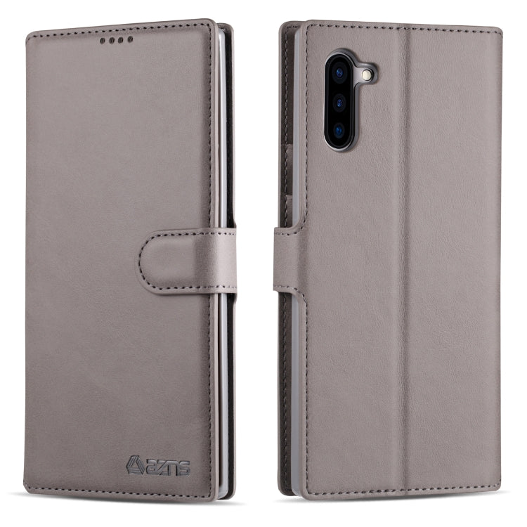 For Galaxy Note 10 AZNS Calf Texture Magnetic Horizontal Flip PU Leather Case with Holder & Card Slots & Photo Frame