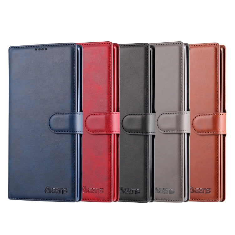 For Galaxy Note 10 AZNS Calf Texture Magnetic Horizontal Flip PU Leather Case with Holder & Card Slots & Photo Frame