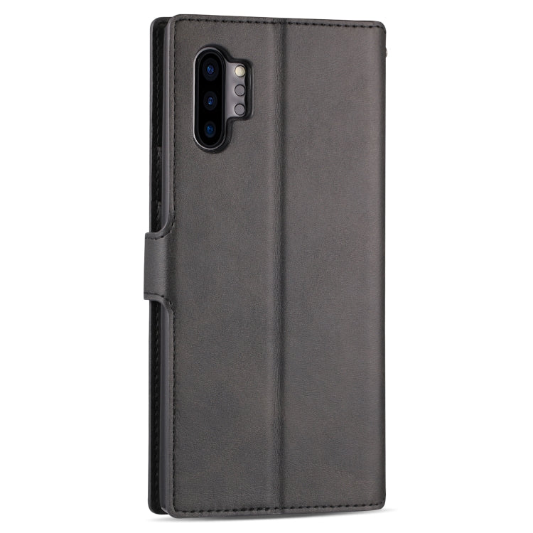 For Galaxy Note 10 Plus AZNS Calf Texture Magnetic Horizontal Flip PU Leather Case with Holder & Card Slots & Photo Frame