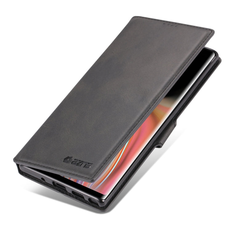 For Galaxy Note 10 Plus AZNS Calf Texture Magnetic Horizontal Flip PU Leather Case with Holder & Card Slots & Photo Frame