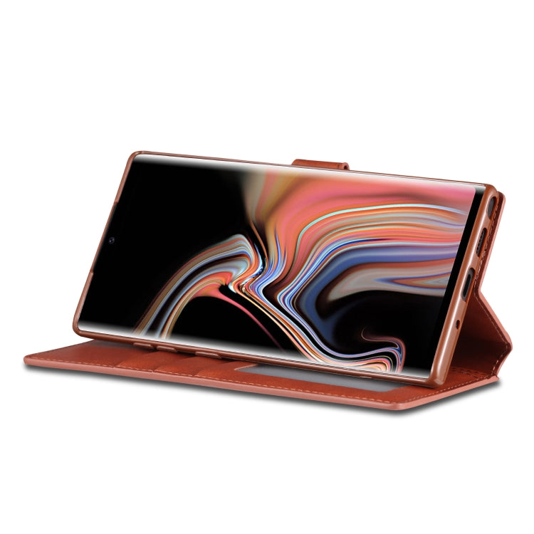 For Galaxy Note 10 Plus AZNS Calf Texture Magnetic Horizontal Flip PU Leather Case with Holder & Card Slots & Photo Frame