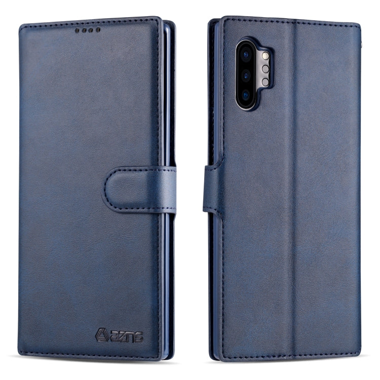 For Galaxy Note 10 Plus AZNS Calf Texture Magnetic Horizontal Flip PU Leather Case with Holder & Card Slots & Photo Frame