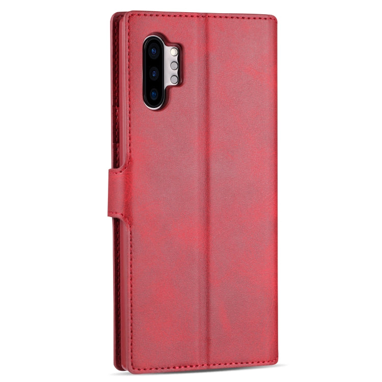 For Galaxy Note 10 Plus AZNS Calf Texture Magnetic Horizontal Flip PU Leather Case with Holder & Card Slots & Photo Frame