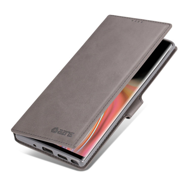For Galaxy Note 10 Plus AZNS Calf Texture Magnetic Horizontal Flip PU Leather Case with Holder & Card Slots & Photo Frame