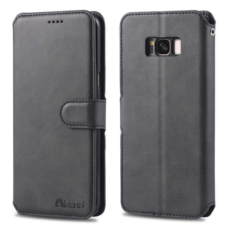 For Galaxy S8 AZNS Calf Texture Magnetic Horizontal Flip PU Leather Case with Holder & Card Slots & Photo Frame