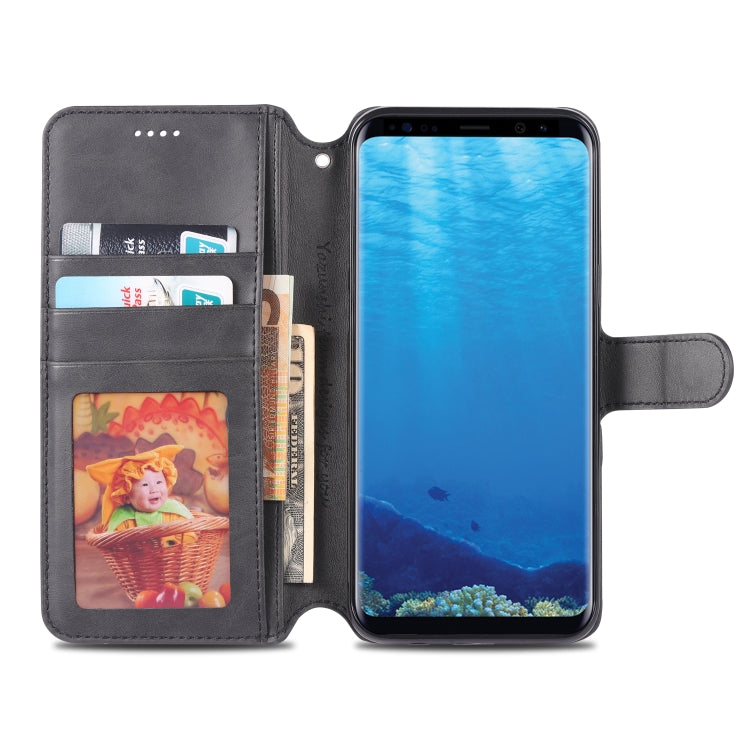 For Galaxy S8 AZNS Calf Texture Magnetic Horizontal Flip PU Leather Case with Holder & Card Slots & Photo Frame
