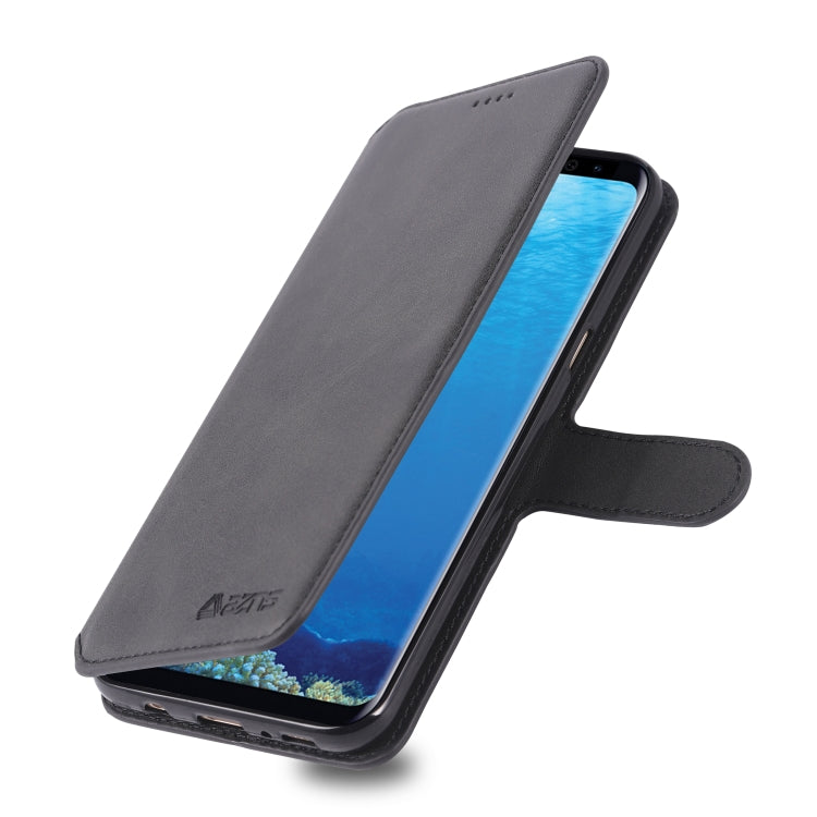 For Galaxy S8 AZNS Calf Texture Magnetic Horizontal Flip PU Leather Case with Holder & Card Slots & Photo Frame