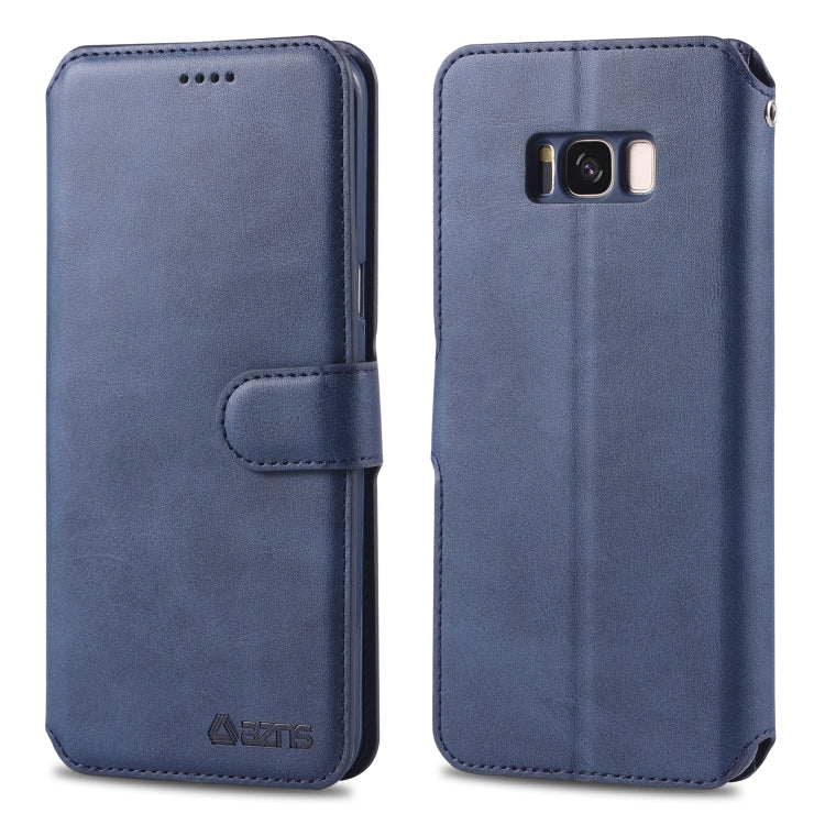 For Galaxy S8 AZNS Calf Texture Magnetic Horizontal Flip PU Leather Case with Holder & Card Slots & Photo Frame