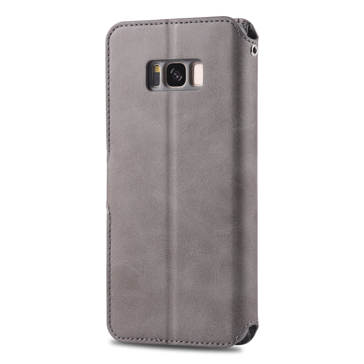 For Galaxy S8 AZNS Calf Texture Magnetic Horizontal Flip PU Leather Case with Holder & Card Slots & Photo Frame