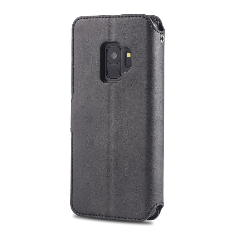 For Galaxy S9 AZNS Calf Texture Magnetic Horizontal Flip PU Leather Case with Holder & Card Slots & Photo Frame