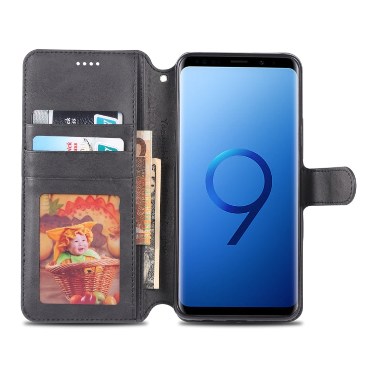 For Galaxy S9 AZNS Calf Texture Magnetic Horizontal Flip PU Leather Case with Holder & Card Slots & Photo Frame