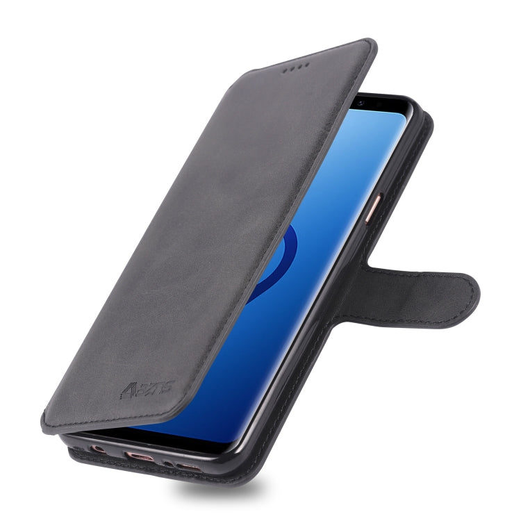 For Galaxy S9 AZNS Calf Texture Magnetic Horizontal Flip PU Leather Case with Holder & Card Slots & Photo Frame