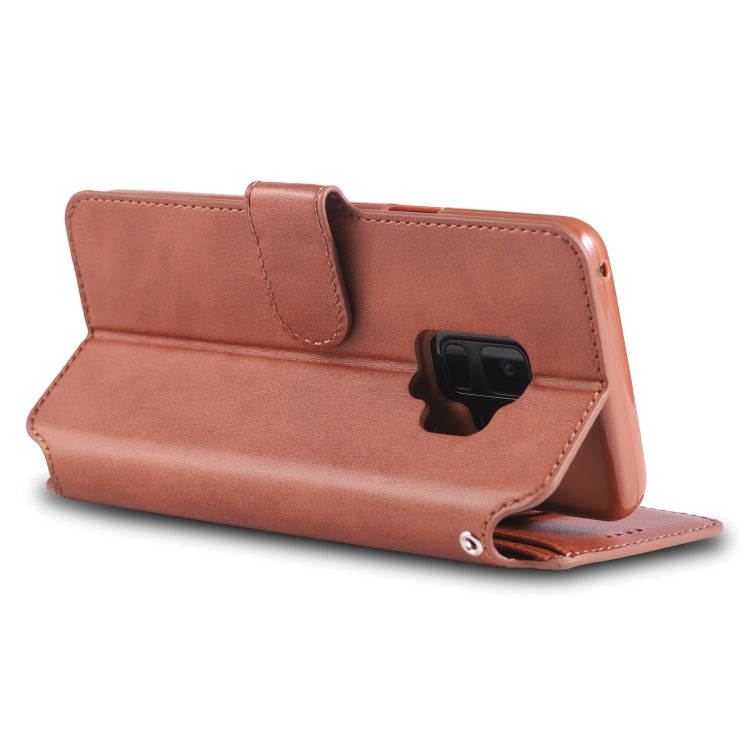 For Galaxy S9 AZNS Calf Texture Magnetic Horizontal Flip PU Leather Case with Holder & Card Slots & Photo Frame