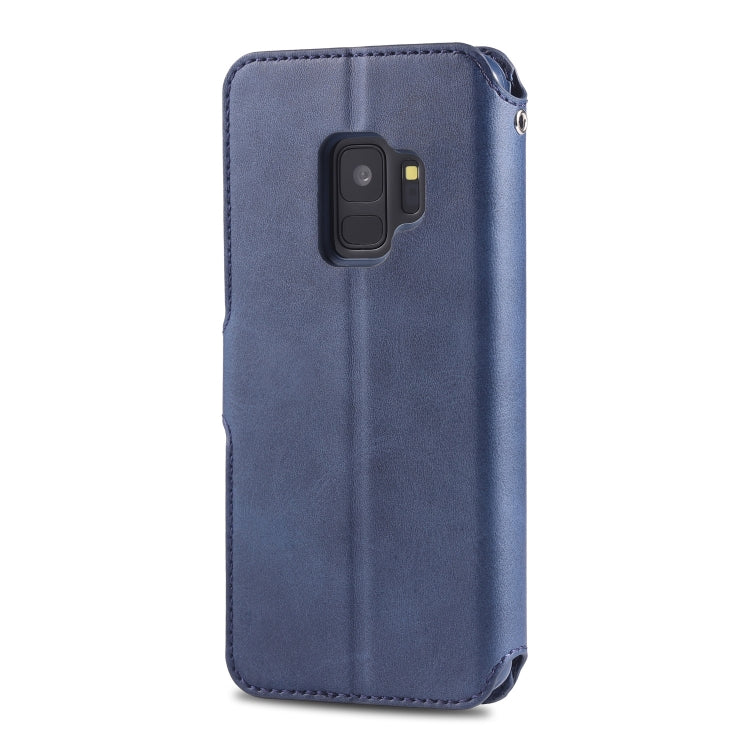 For Galaxy S9 AZNS Calf Texture Magnetic Horizontal Flip PU Leather Case with Holder & Card Slots & Photo Frame
