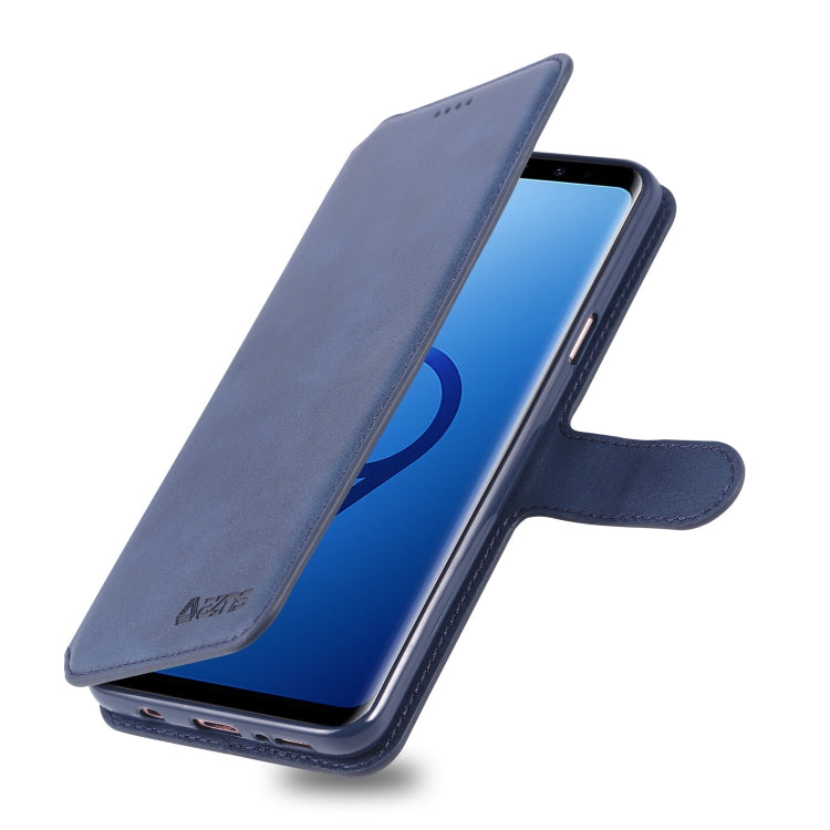 For Galaxy S9 AZNS Calf Texture Magnetic Horizontal Flip PU Leather Case with Holder & Card Slots & Photo Frame