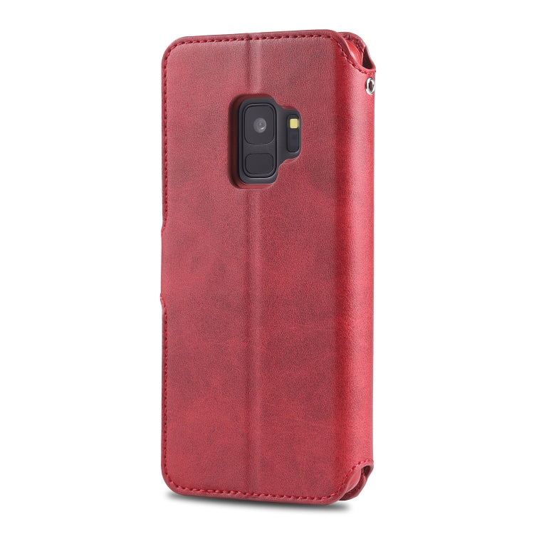 For Galaxy S9 AZNS Calf Texture Magnetic Horizontal Flip PU Leather Case with Holder & Card Slots & Photo Frame