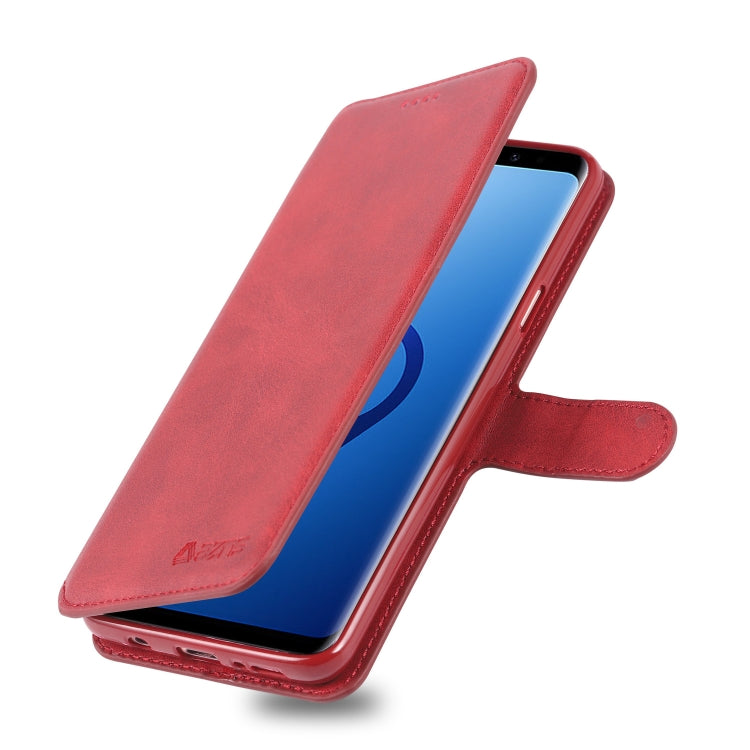 For Galaxy S9 AZNS Calf Texture Magnetic Horizontal Flip PU Leather Case with Holder & Card Slots & Photo Frame