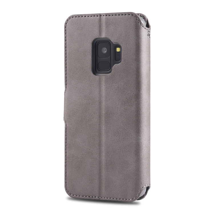 For Galaxy S9 AZNS Calf Texture Magnetic Horizontal Flip PU Leather Case with Holder & Card Slots & Photo Frame