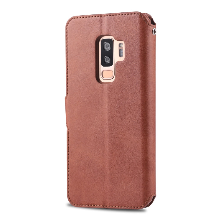 For Galaxy S9 Plus  AZNS Calf Texture Magnetic Horizontal Flip PU Leather Case with Holder & Card Slots & Photo Frame
