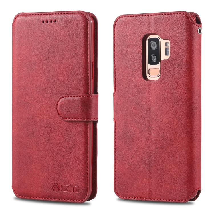 For Galaxy S9 Plus  AZNS Calf Texture Magnetic Horizontal Flip PU Leather Case with Holder & Card Slots & Photo Frame