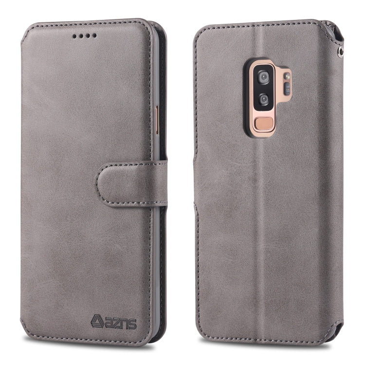 For Galaxy S9 Plus  AZNS Calf Texture Magnetic Horizontal Flip PU Leather Case with Holder & Card Slots & Photo Frame