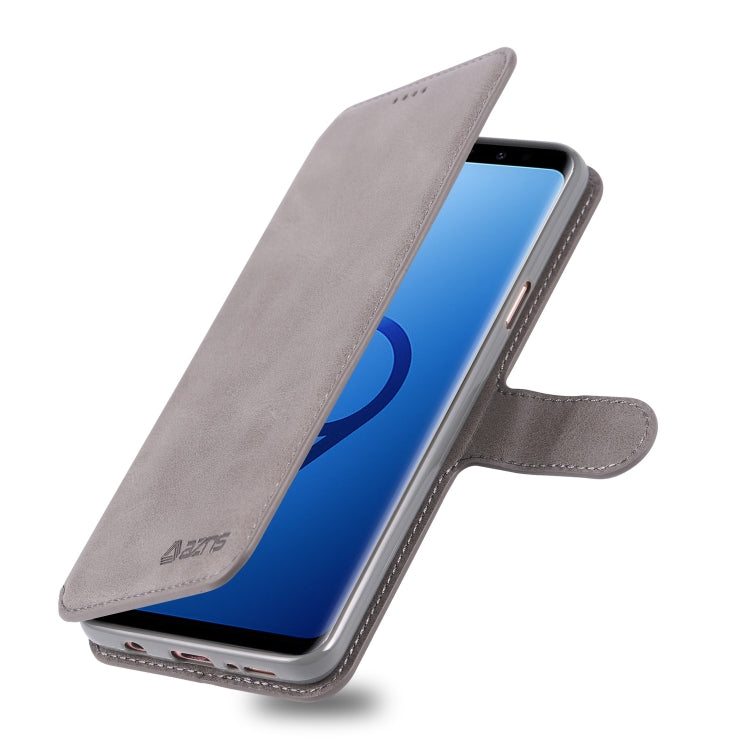 For Galaxy S9 Plus  AZNS Calf Texture Magnetic Horizontal Flip PU Leather Case with Holder & Card Slots & Photo Frame