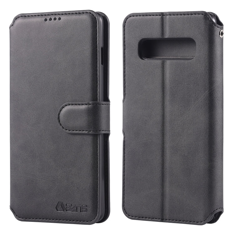 For Galaxy S10 5G AZNS Calf Texture Magnetic Horizontal Flip PU Leather Case with Holder & Card Slots & Photo Frame