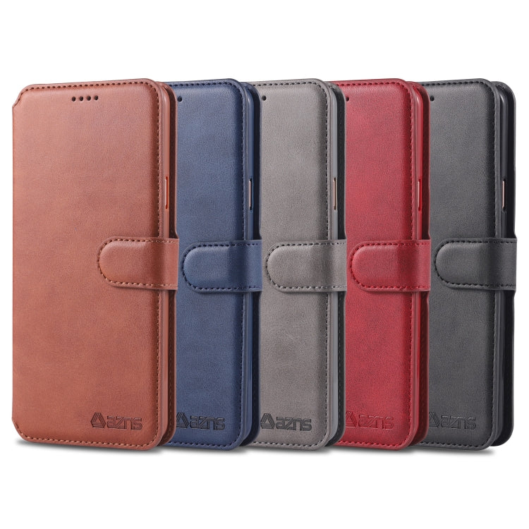 For Galaxy S10 5G AZNS Calf Texture Magnetic Horizontal Flip PU Leather Case with Holder & Card Slots & Photo Frame