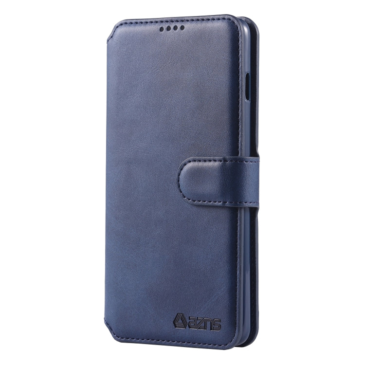 For Galaxy S10 5G AZNS Calf Texture Magnetic Horizontal Flip PU Leather Case with Holder & Card Slots & Photo Frame