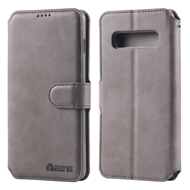 For Galaxy S10 5G AZNS Calf Texture Magnetic Horizontal Flip PU Leather Case with Holder & Card Slots & Photo Frame