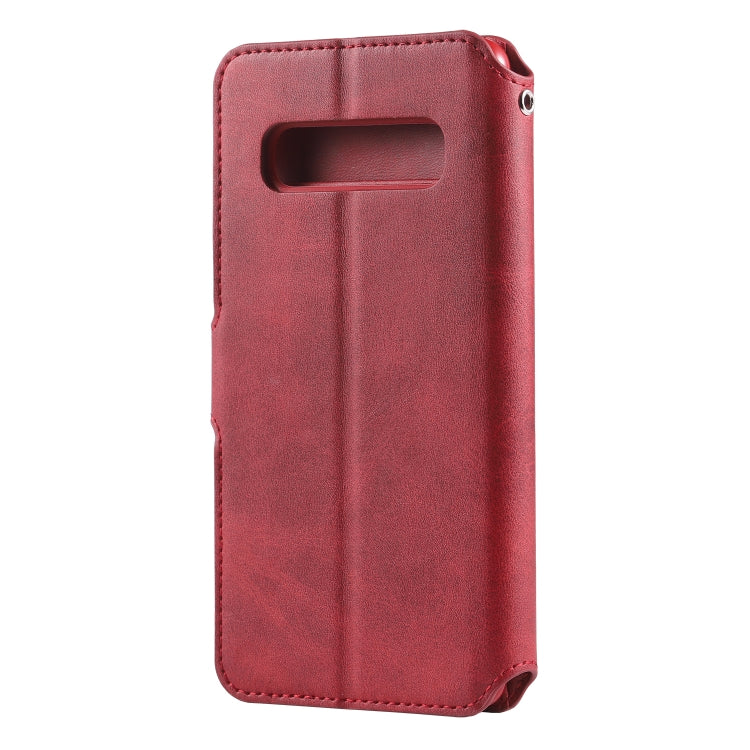 For Galaxy S10 Plus AZNS Calf Texture Magnetic Horizontal Flip PU Leather Case with Holder & Card Slots & Photo Frame