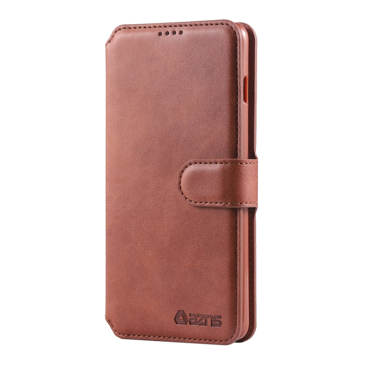 For Galaxy S10 AZNS Calf Texture Magnetic Horizontal Flip PU Leather Case with Holder & Card Slots & Photo Frame
