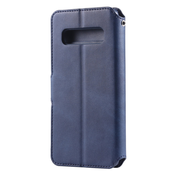 For Galaxy S10 AZNS Calf Texture Magnetic Horizontal Flip PU Leather Case with Holder & Card Slots & Photo Frame