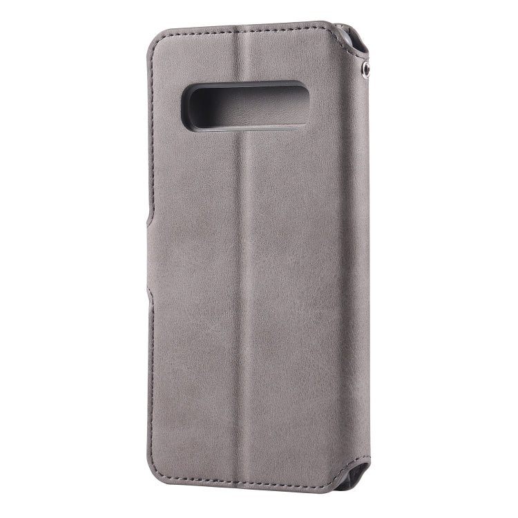 For Galaxy S10 AZNS Calf Texture Magnetic Horizontal Flip PU Leather Case with Holder & Card Slots & Photo Frame