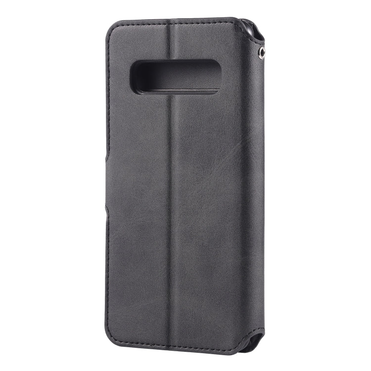 For Galaxy S10e AZNS Calf Texture Magnetic Horizontal Flip PU Leather Case with Holder & Card Slots & Photo Frame